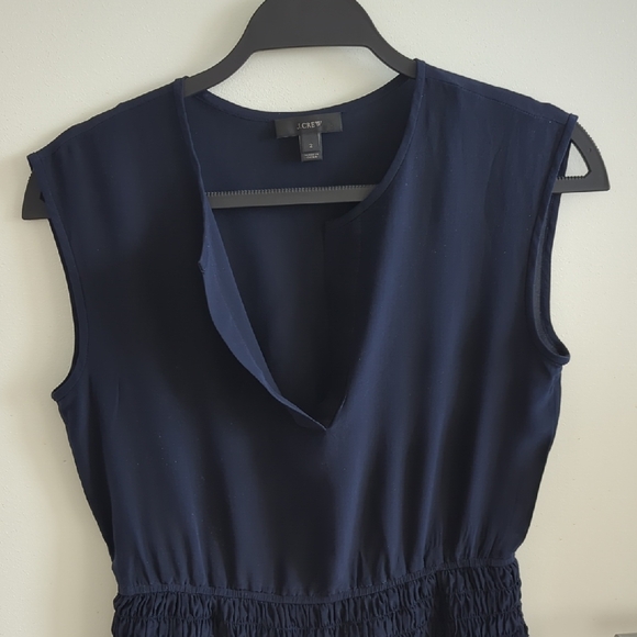 J. Crew Navy Mini Dress 100% Silk - Picture 7 of 11